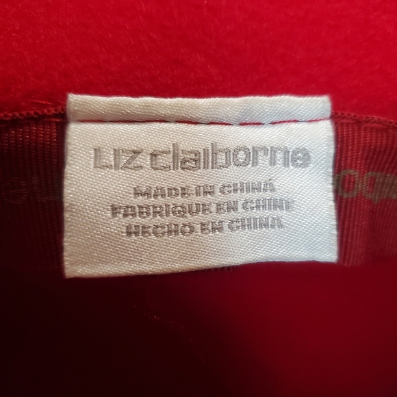 Liz Claiborne Red Wool Cloche Hat with Black Trim. - Picture 3 of 12